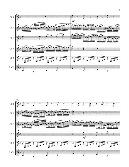 Pachelbel's Canon for Clarinet Sextet
