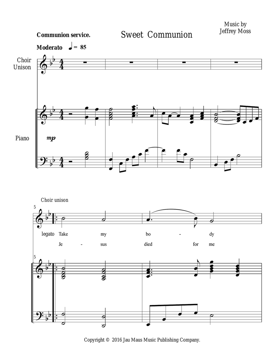 Sweet Communion Sweet Communion 4-Part scores gallery preview page 1