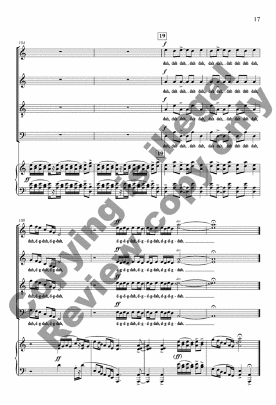 A Hoopla (Choral Score) 4-Part scores gallery preview page 17