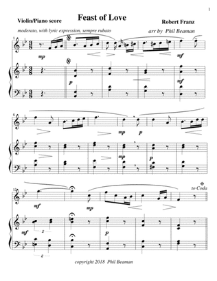 Feast of Love - Violin/Piano
