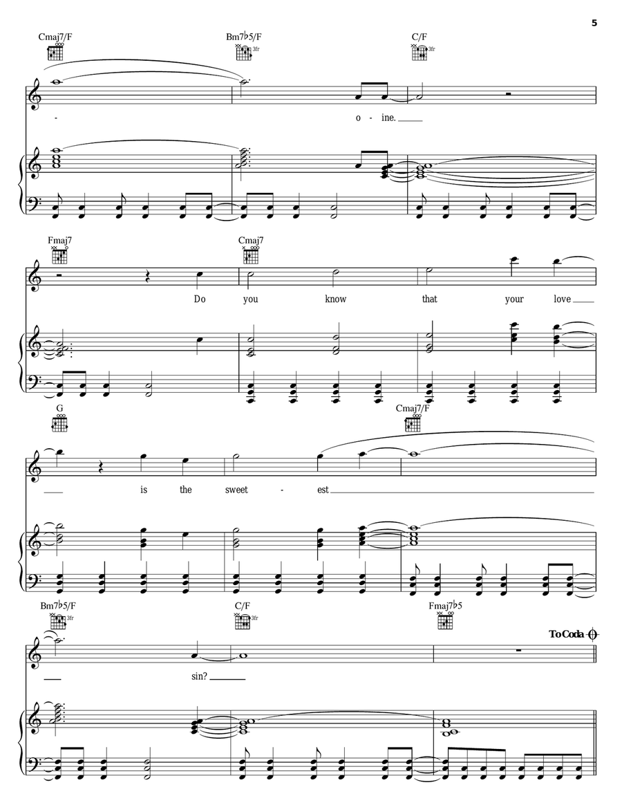 Hero/Heroine Piano, Vocal, Guitar scores gallery preview page 5