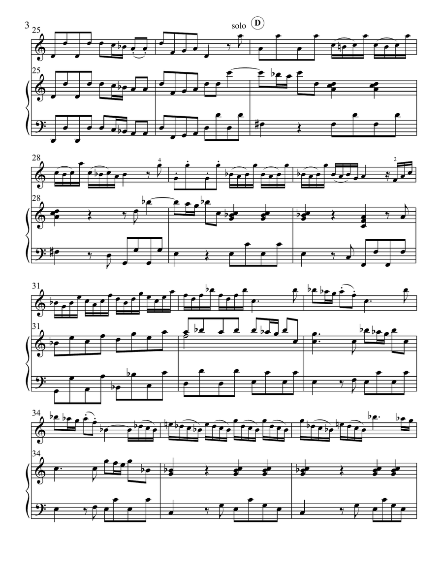 Violin Concerto in a minor F1 #183 Violin Concerto in a minor F1 #183 String Duet scores gallery preview page 3