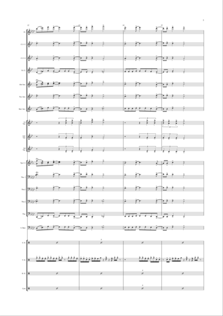 No Easy Way Out Marching Band scores gallery preview page 5