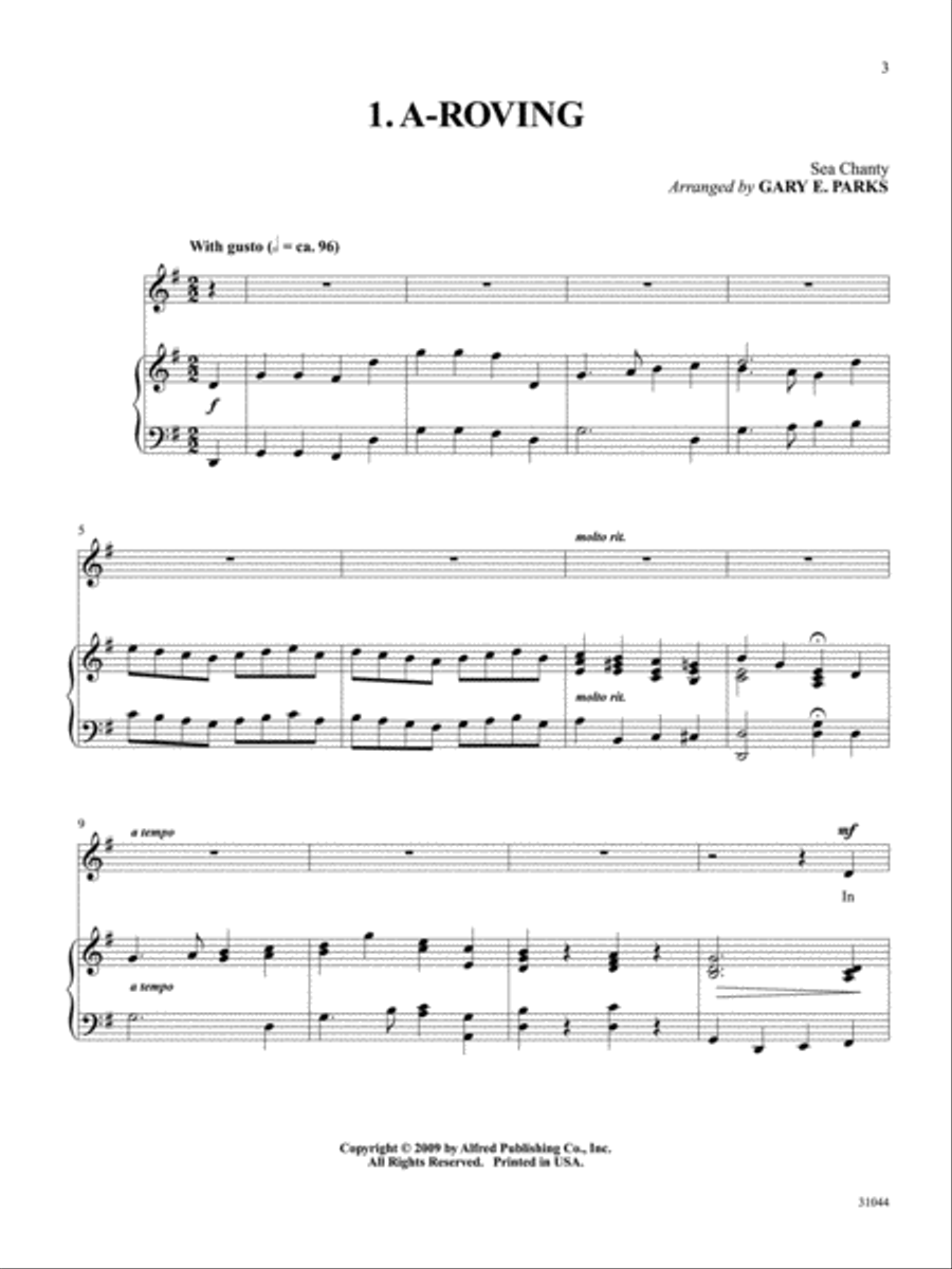 12 Folk Songs for Solo Singers Medium-High Voice scores gallery preview page 3