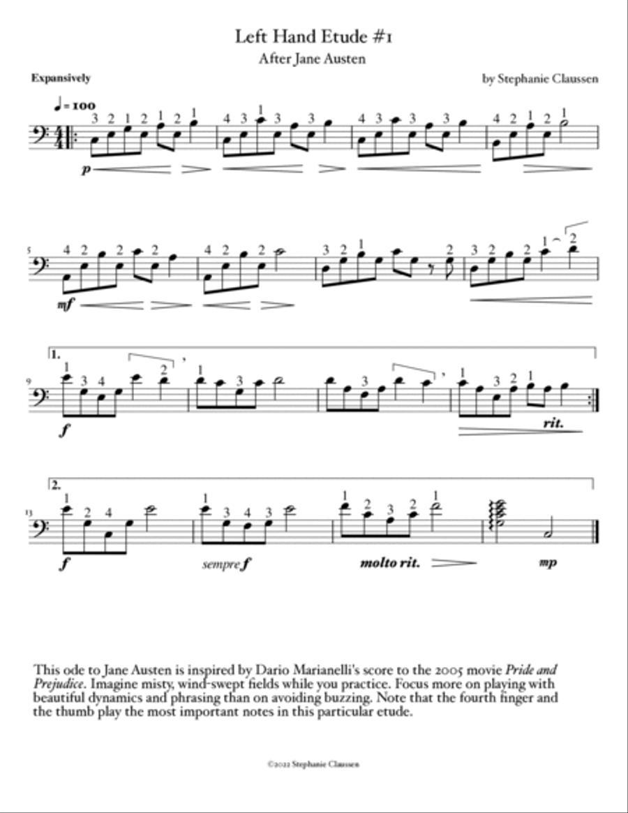 Left Hand Etude Collection #1 Harp scores gallery preview page 2