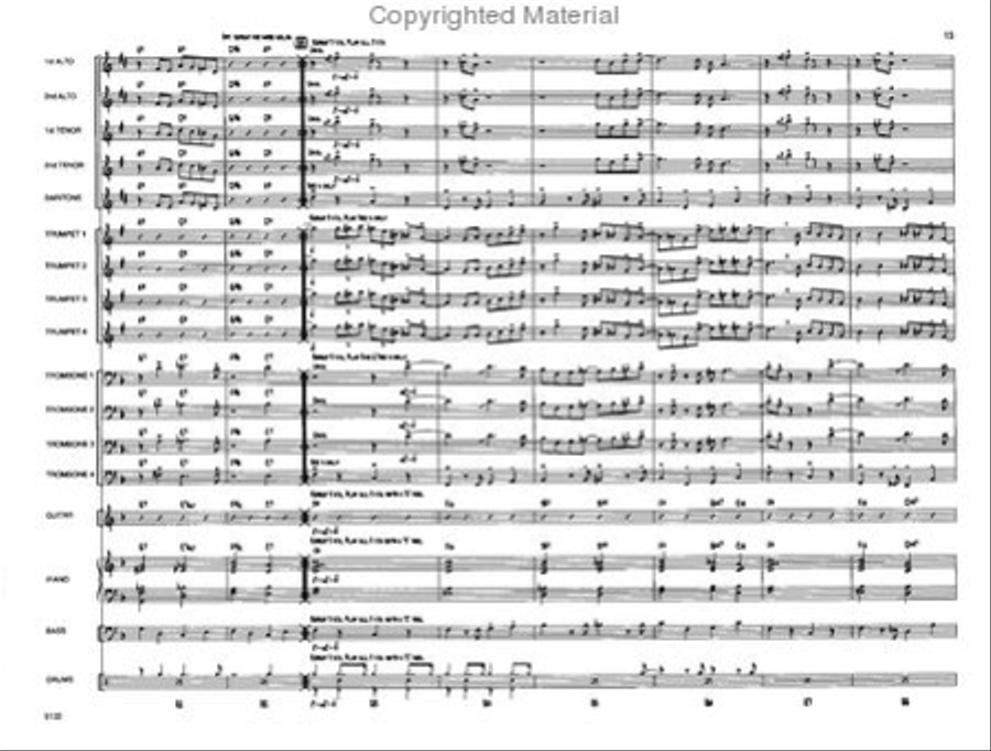 A Shuffle for Uncle Guido Jazz Ensemble scores gallery preview page 12