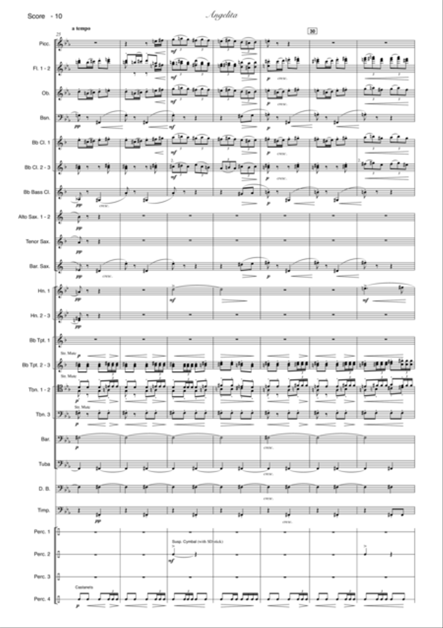 Angelita. Pasodoble Concert Band scores gallery preview page 5