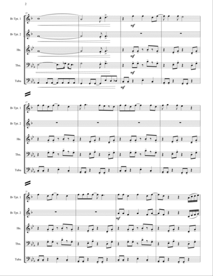 Sweet Dreams (are Made Of This) Brass Ensemble scores gallery preview page 5
