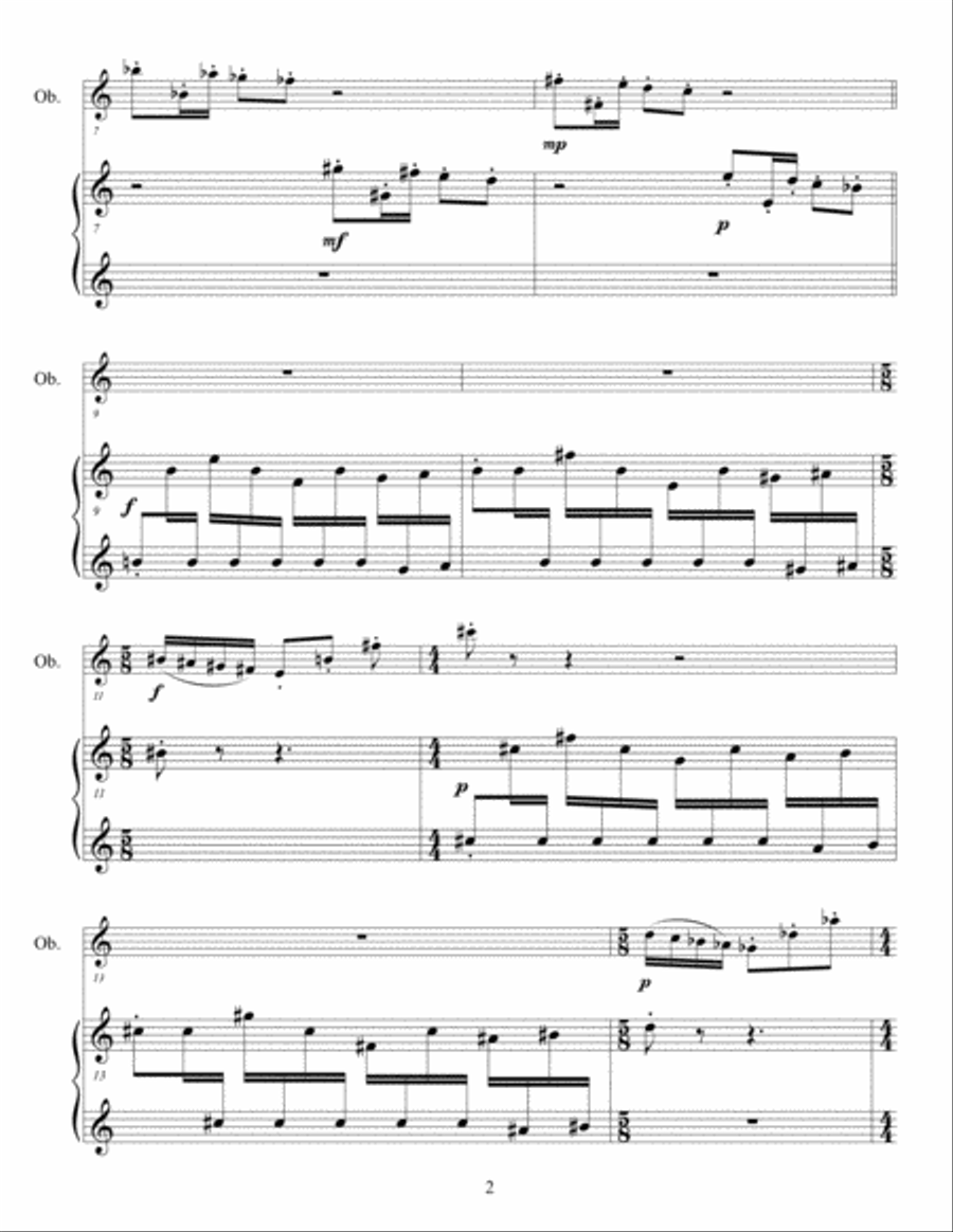 Two Trifles and a Wedding Present - for oboe Piano scores gallery preview page 4