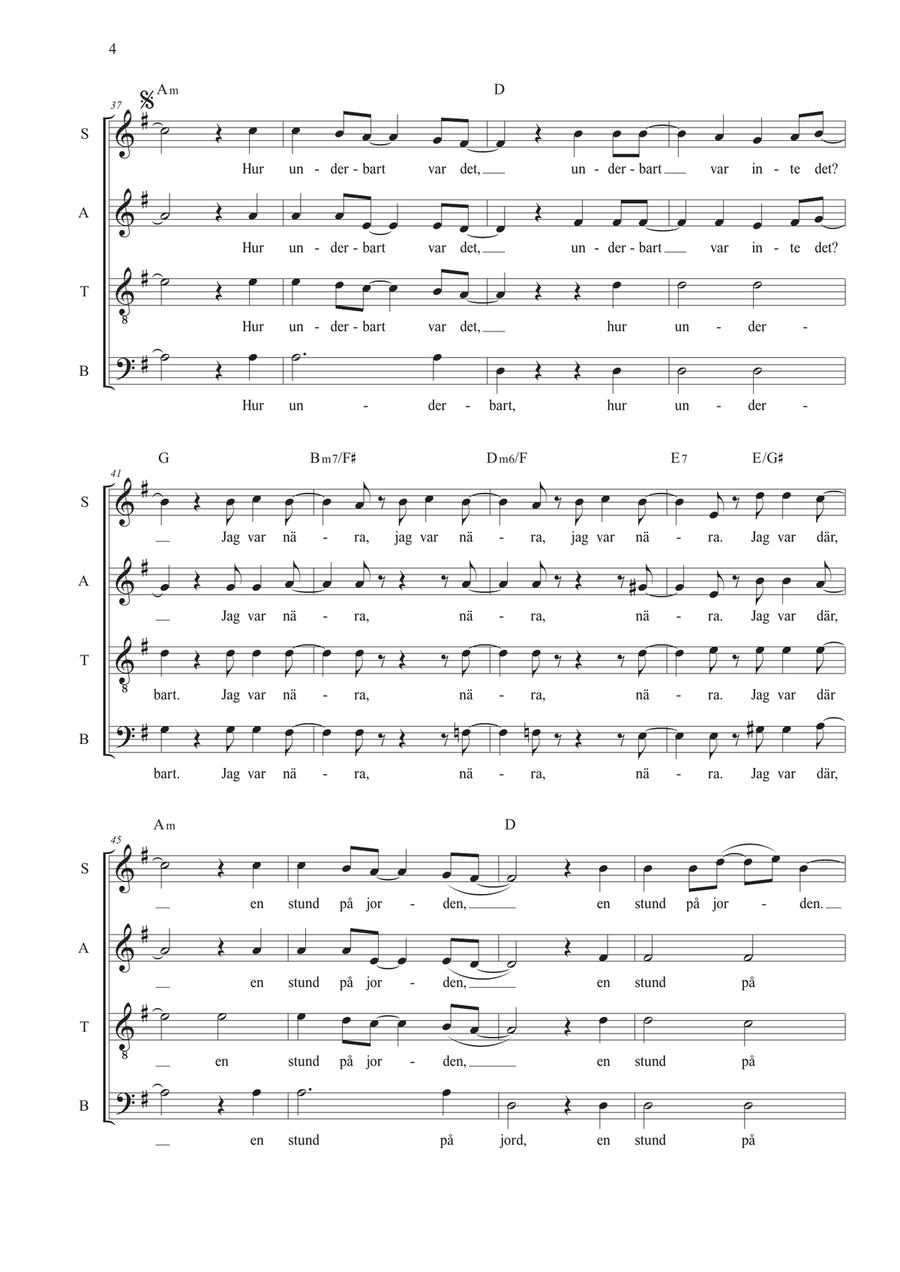 En Stund Pa Jorden 4-Part scores gallery preview page 4