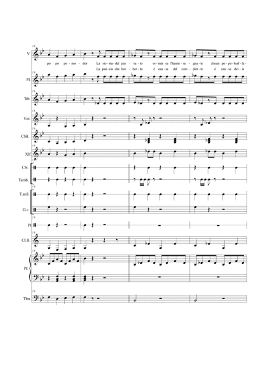 Viva La Pappa Col Pomodoro - Score Only Score scores gallery preview page 5