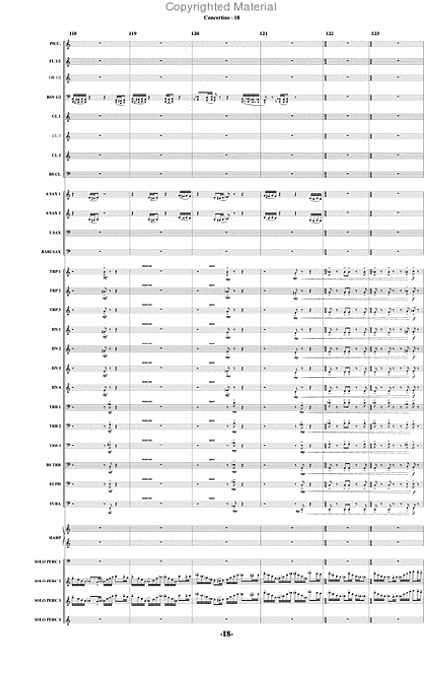 Concertino for 4 Percussion Concertino for 4 Percussion Concert Band scores gallery preview page 19