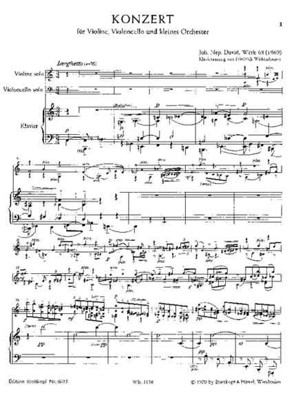 Concerto for Violin and Violoncello Werk 68
