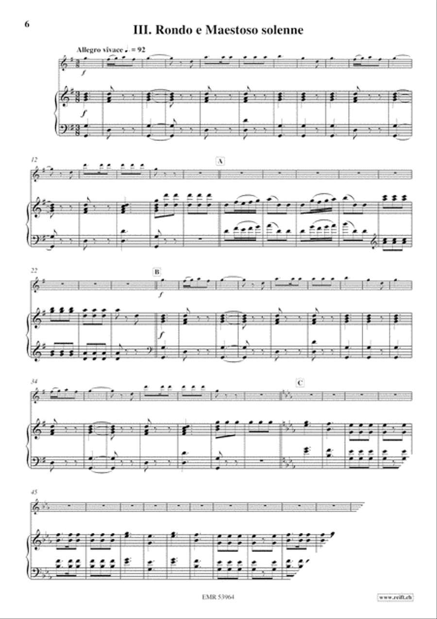Sonata Solenne Sonata Solenne Flute Solo scores gallery preview page 6