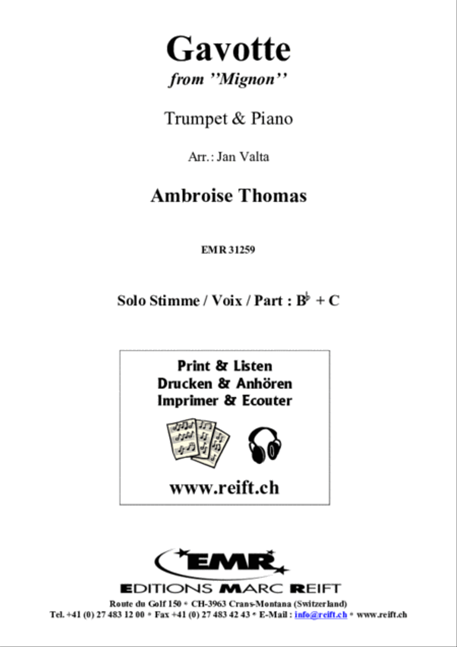 Gavotte Trumpet Solo scores gallery preview page 2