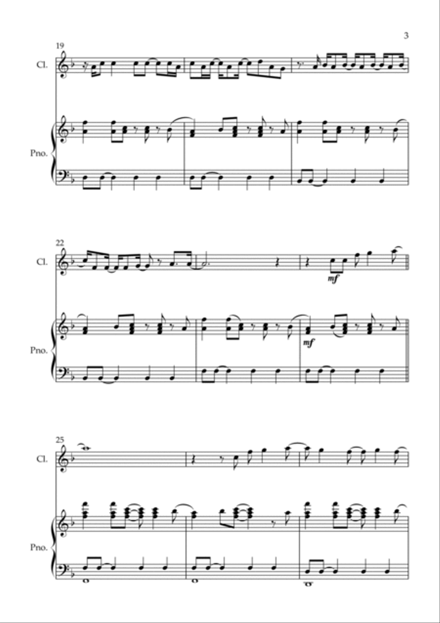 Just The Way You Are B-Flat Clarinet scores gallery preview page 3