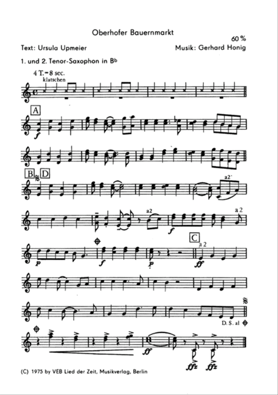 Oberhofer Bauernmarkt Clarinet scores gallery preview page 3