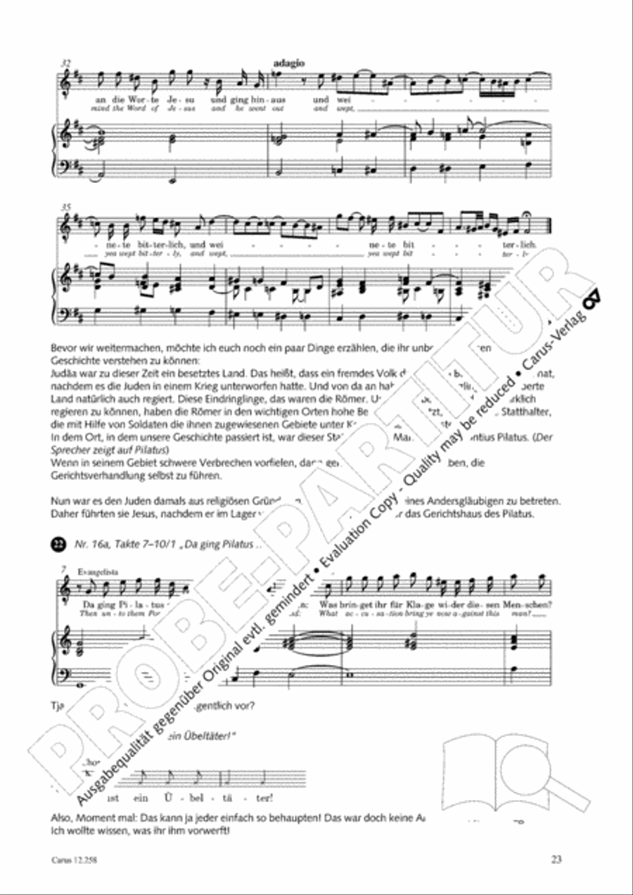 Johann Sebastian Bachs Johannes-Passion fur Kinder und Jugendliche STB scores gallery preview page 24
