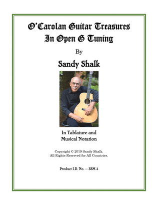 Book cover for O'Carolan Guitar Treasures in Open G Tuning