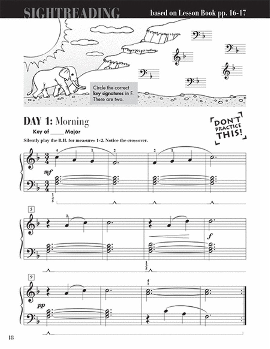 Level 3A – Sightreading Book Piano Method scores gallery preview page 4