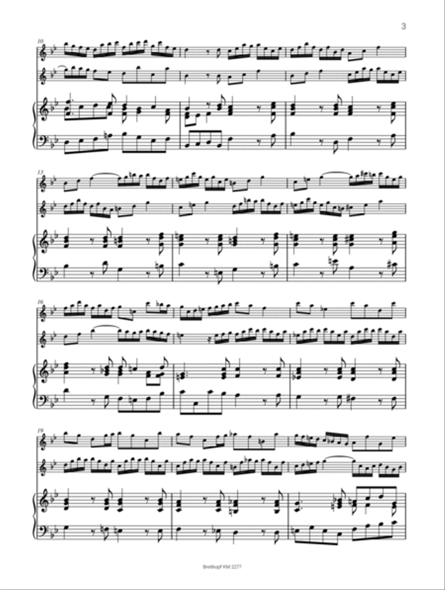 Trio Sonata in B flat major based on BWV 525 and BWV 1032 Score scores gallery preview page 3