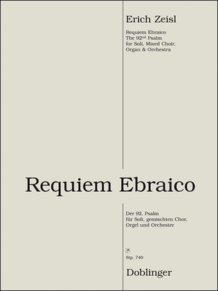 Book cover for Requiem ebraico. The 92nd Psalm