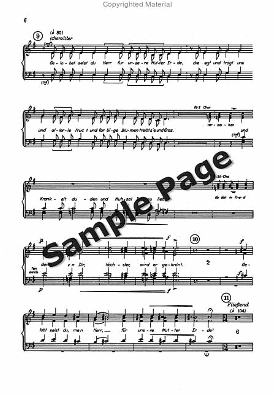 Ruf Und Mahnung Kantate Score SSA scores gallery preview page 7