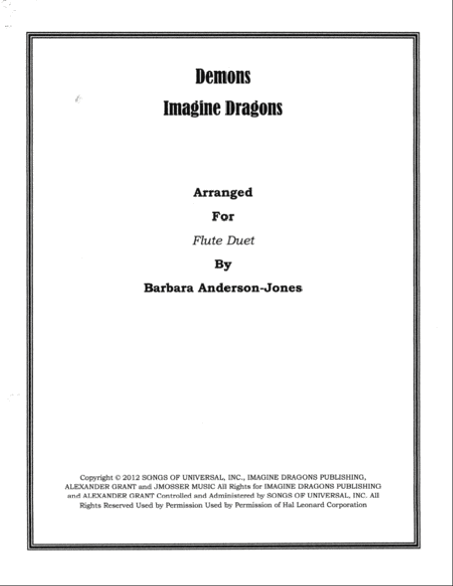 Demons Flute Duet scores gallery preview page 1