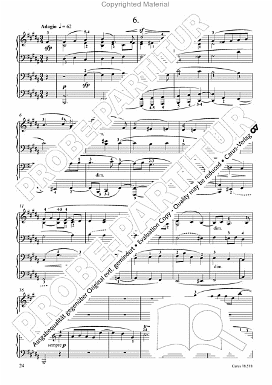 6 Pieces in the form of canons Piano scores gallery preview page 26
