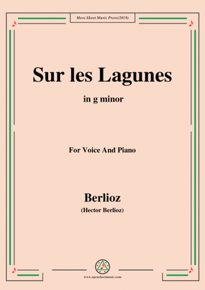 Book cover for Berlioz-Sur les Lagunes in g minor,for voice and piano