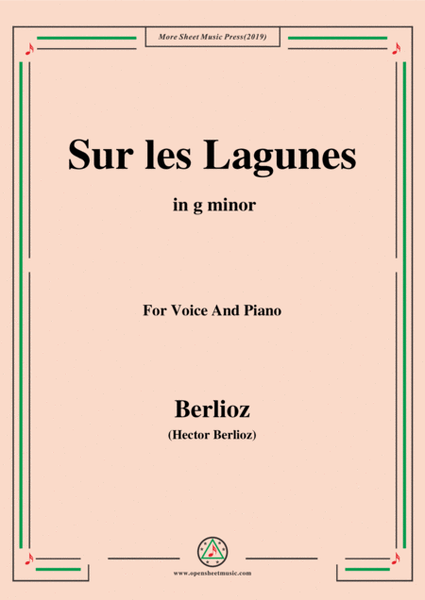 Berlioz-Sur les Lagunes in g minor,for voice and piano image number null