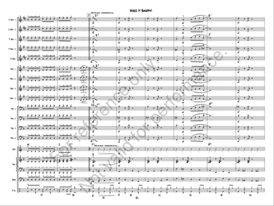 Make It Snappy! Jazz Ensemble scores gallery preview page 7