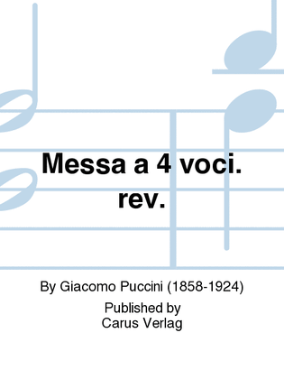 Book cover for Messa a 4 voci con orchestra