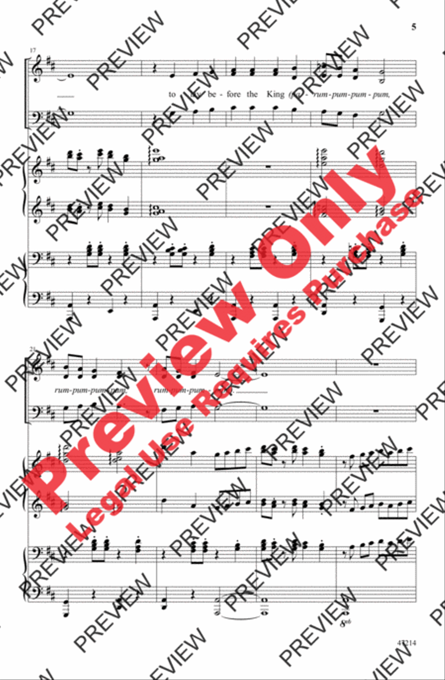 The Little Drummer Boy 3-Part scores gallery preview page 4