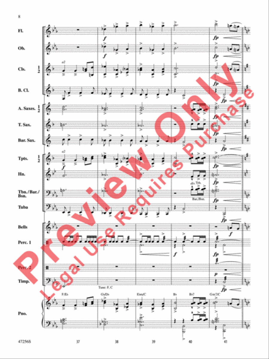 Blessed Legacy Concert Band scores gallery preview page 9