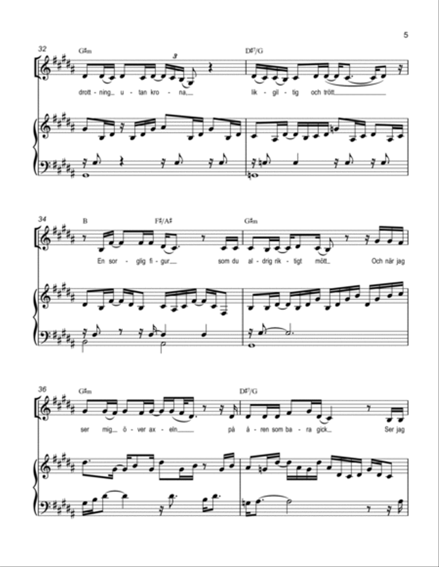 Långsamt farväl Långsamt farväl Voice scores gallery preview page 5