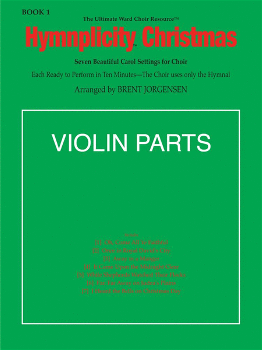 Hymnplicity Christmas - Book 1 Violin Parts 4-Part scores gallery preview page 1