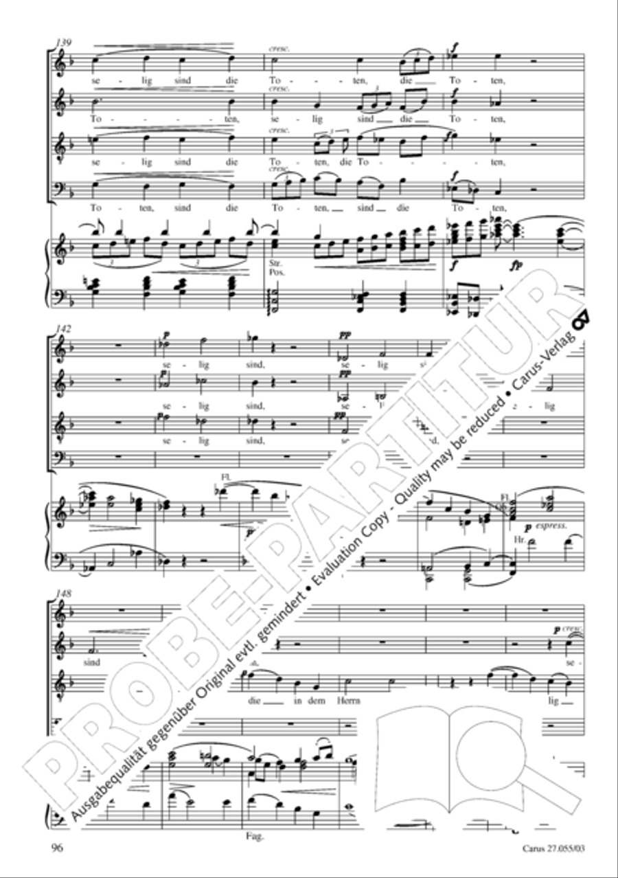 Ein Deutsches Requiem (German Requiem) 4-Part scores gallery preview page 99