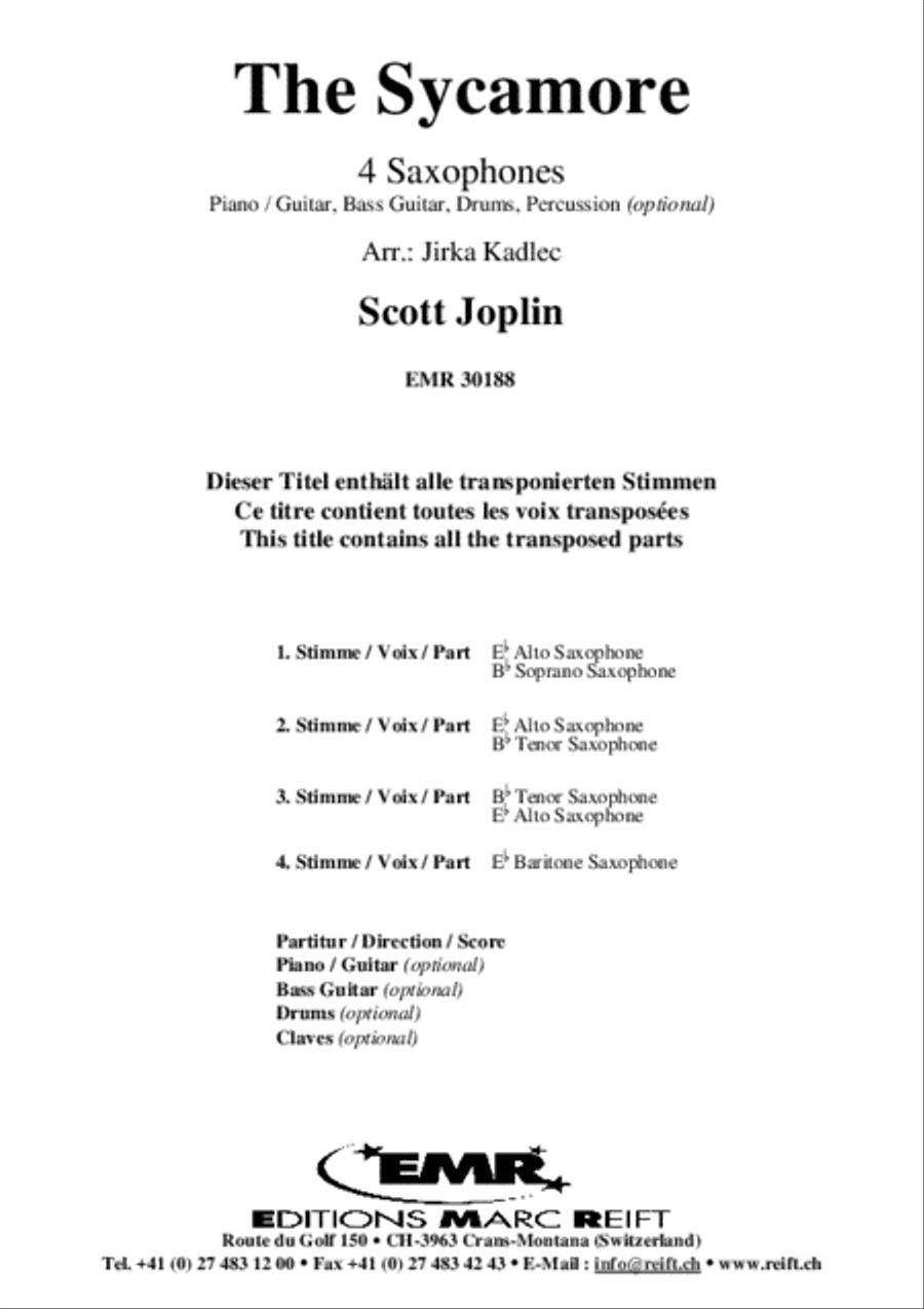 The Sycamore The Sycamore Saxophone Ensemble scores gallery preview page 2
