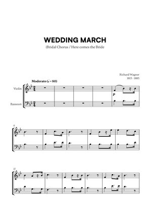 Richard Wagner - Wedding March (Here comes the Bride) (for Violin and Bassoon)