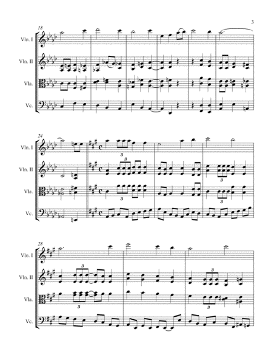 Alas! And Did My Savior Bleed String Quartet scores gallery preview page 3