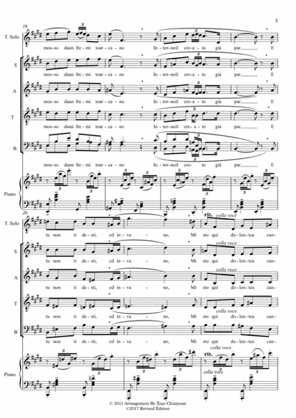 Mattinata, arranged for Tenor Solo & SATB Chorus image number null
