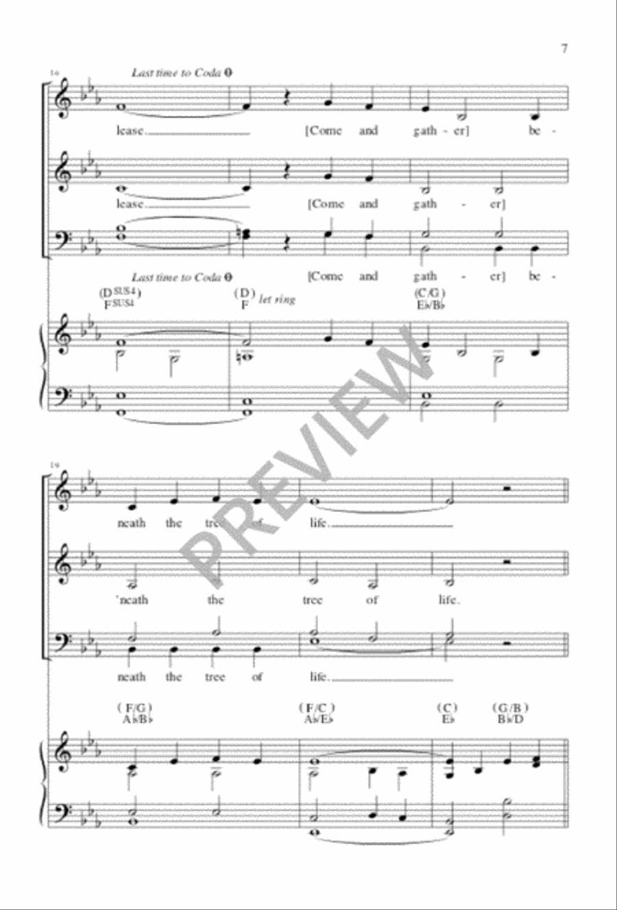 Tree of Life Setting, Holy Communion - Choral edition 4-Part scores gallery preview page 9