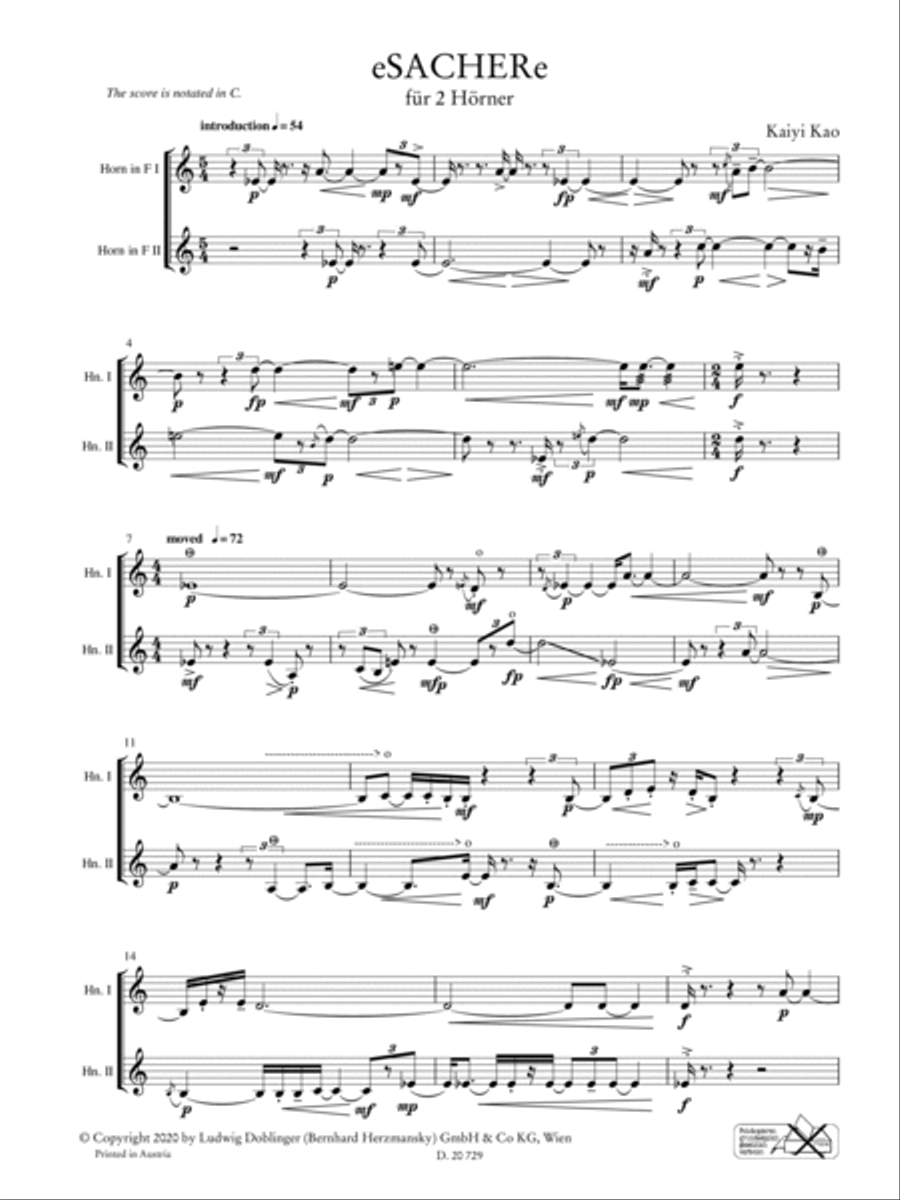 eSACHERe Horn scores gallery preview page 4