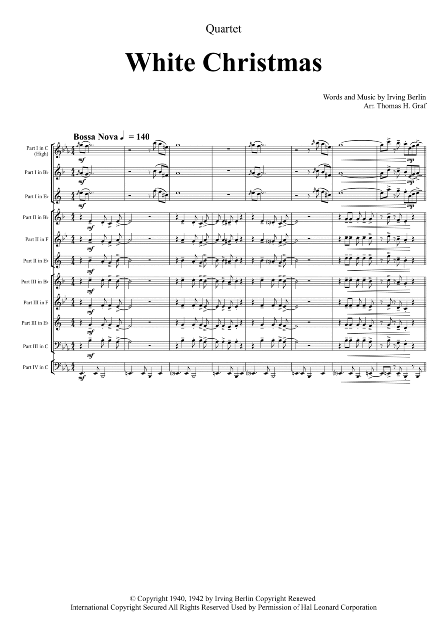 White Christmas White Christmas Concert Band scores gallery preview page 1