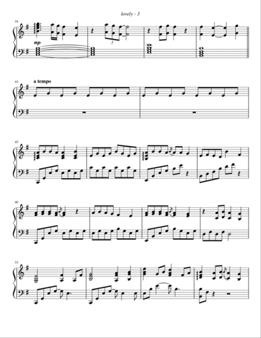 Lovely Piano Solo scores gallery preview page 3