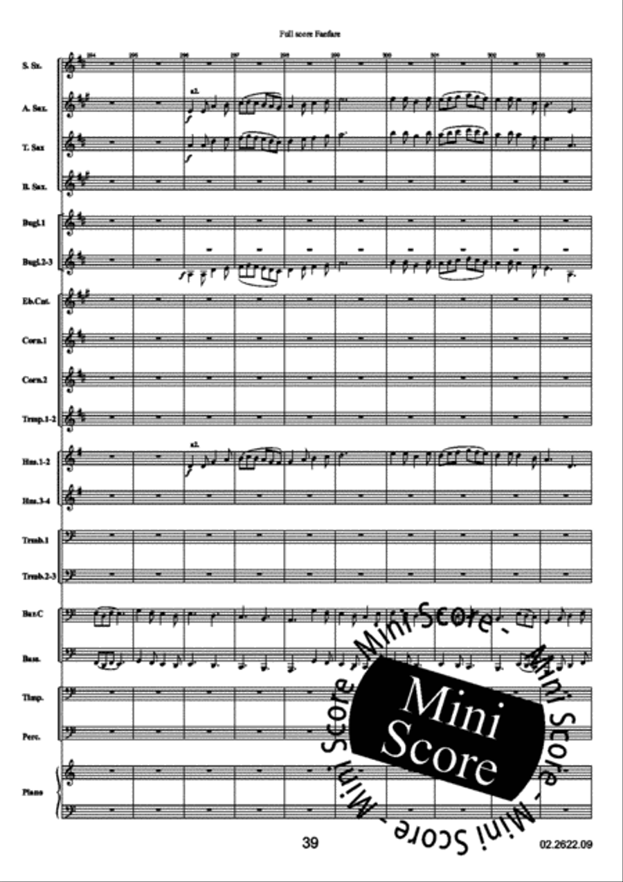 Reflections Over a Norwegian Fanfare Band scores gallery preview page 43