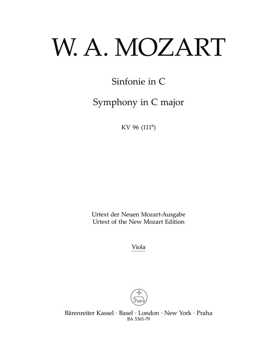 Symphony C major, KV 96(111b)