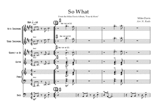 Book cover for SO WHAT - Miles Davis, Arr. N. Roels (from "Four and More")