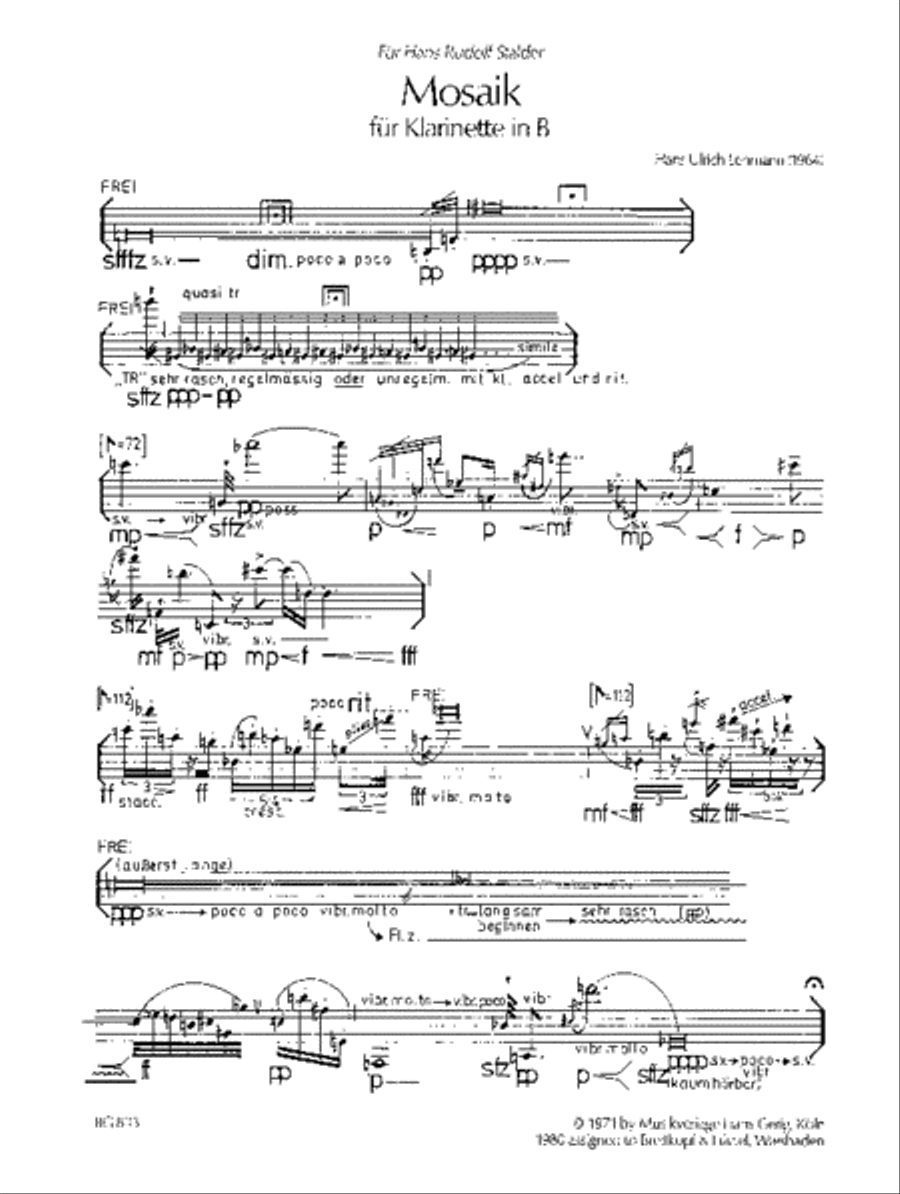 Mosaik Mosaik Clarinet Solo scores gallery preview page 2